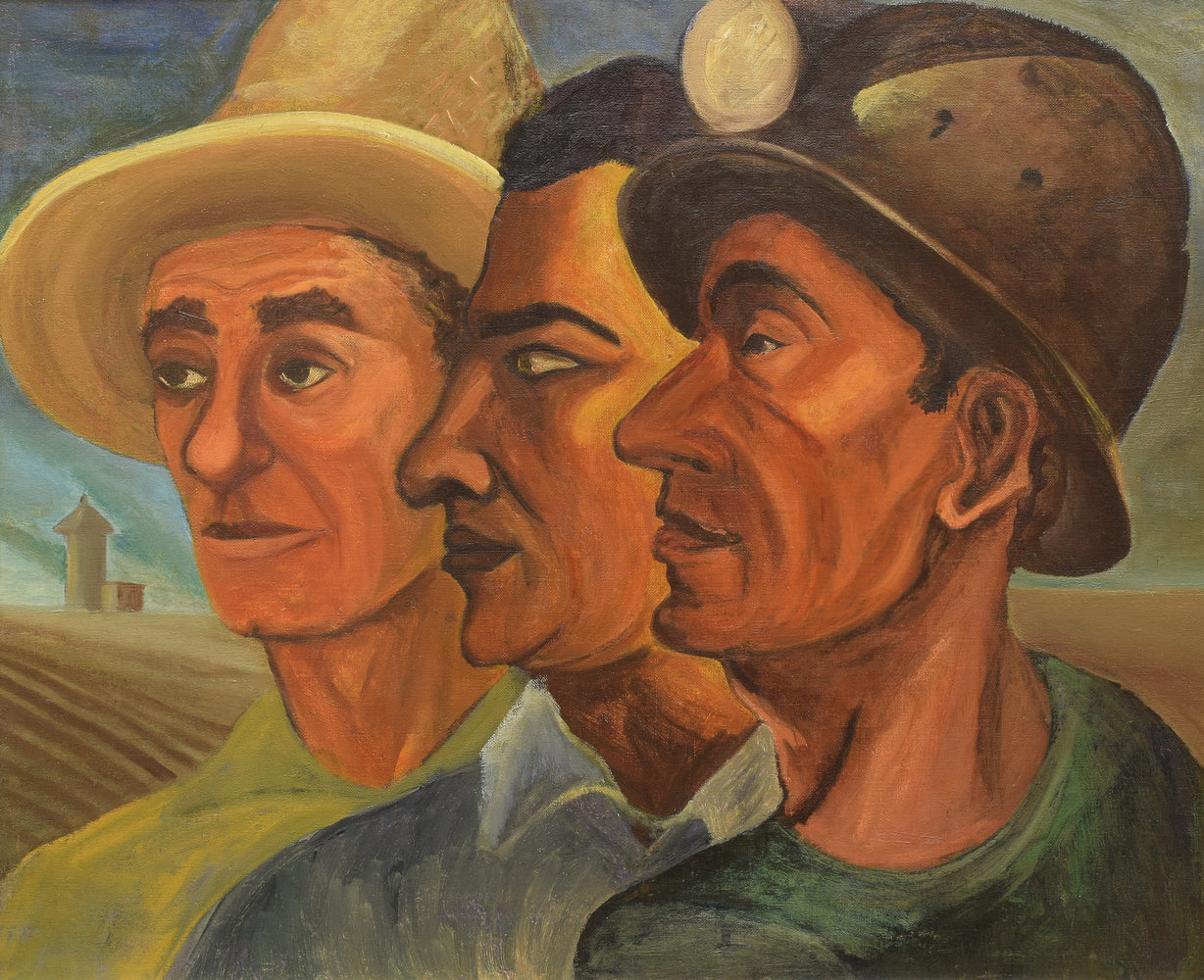 Louis Ribak (1902-1979) - Three Faces
