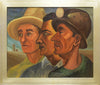 Louis Ribak (1902-1979) - Three Faces 3

