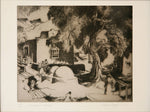 SOLD Gene Kloss (1903-1996) - Courtyard in Chimayo