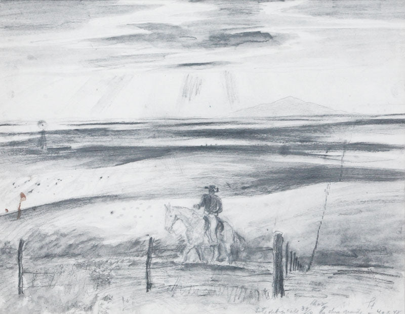 SOLD Peter Hurd (1904-1984) - Fence Rider