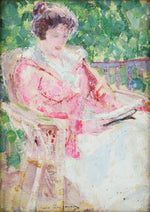 SOLD Leon Gaspard (1882-1964) - Lady in Pink Jacket