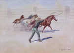 SOLD Leonard Reedy (1899-1956) - Roping a Pony