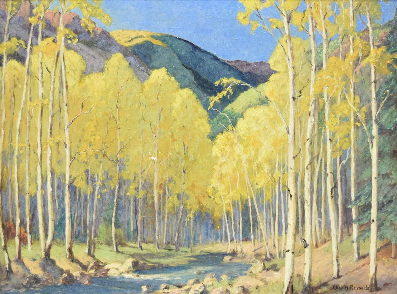 Charles Reynolds (1902-1963) - Aspens with Stream