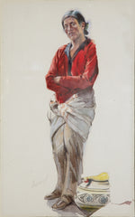 SOLD Joseph Imhof (1871-1955) - Illustration of Pueblo Man named "Luis" of Taos Pueblo