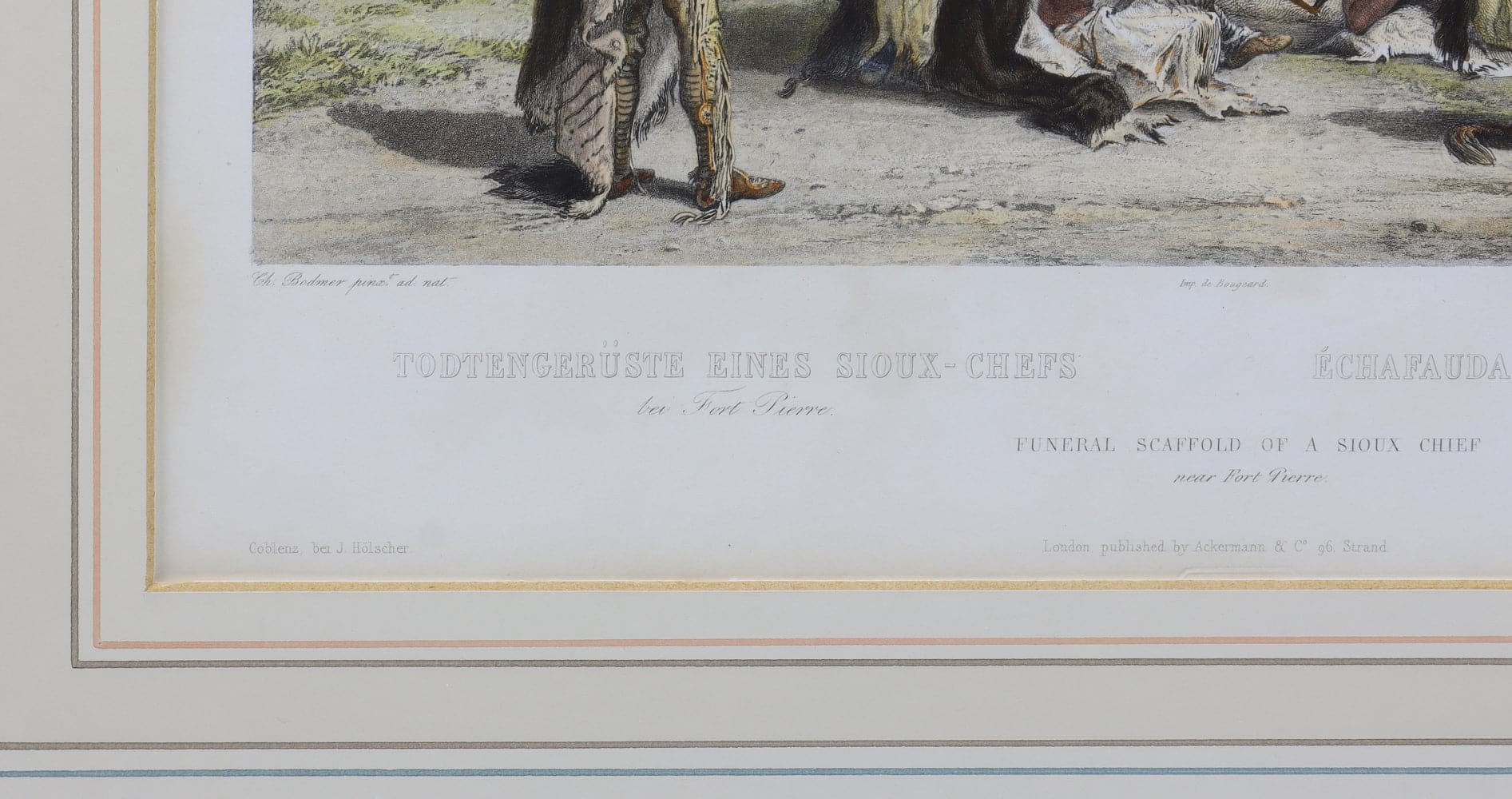 After Karl Bodmer (1809-1893) - Funeral Scaffold of a Sioux Chief (PDC92482-0220-043) 1
