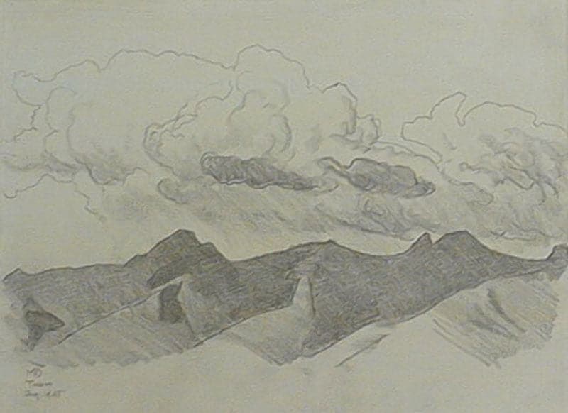 Maynard Dixon (1875-1946) - SOLD - Clouds over the Catalinas