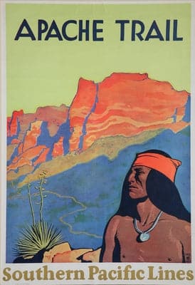 Maynard Dixon (1875-1946) - SOLD - Apache Trail (Southern Pacific Railroad Poster)