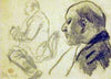 Maynard Dixon (1875-1946) - SOLD - Cafe Study of Bald Man
