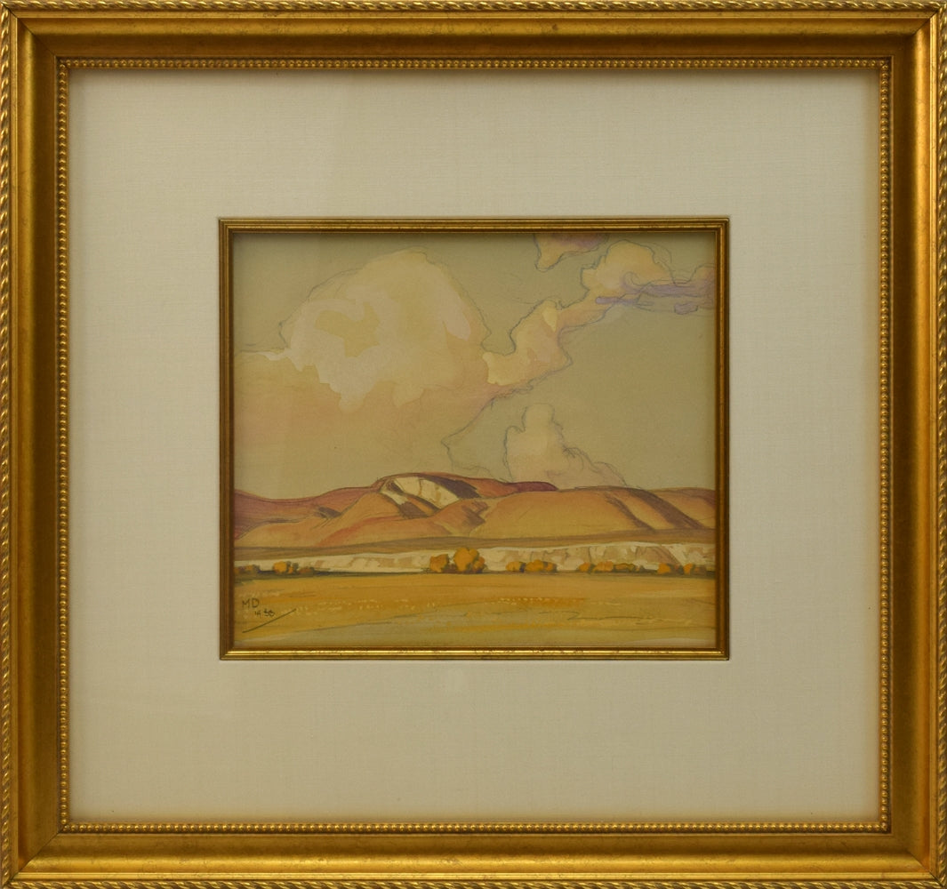 SOLD Maynard Dixon (1875-1946) - Sketch for Overmantel, Chalk Hills, Utah