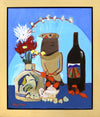 Alyce Frank (b. 1932) - Still Life with Kachina, Flowers and Wine Bottle (PLV90871B-1022-002) 1