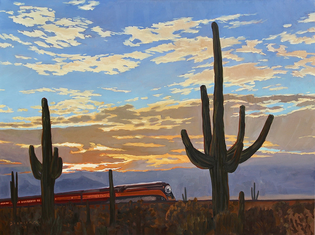 Dennis Ziemienski - Sunset Through the Saguaros