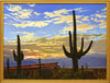 SOLD Dennis Ziemienski - Sunset Through the Saguaros