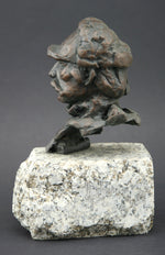 Old Man Bust, Bronze, 7.5" x 3" x 4.5" (SC90802A-049-117)