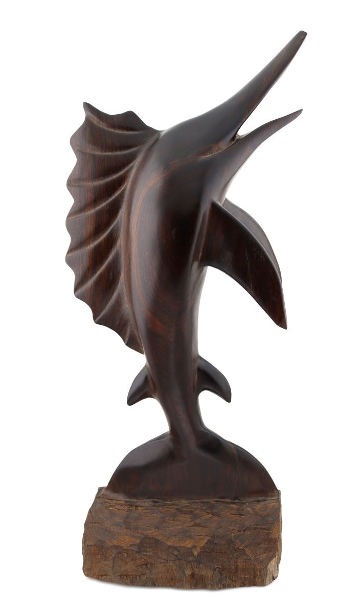 Seri Contemporary Wooden Sword Fish Sculpture, 21.75" x 6" x 12" (SC91996C-1121-006)