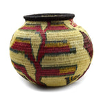 Contemporary Panamanian Basket with Butterfly Design, 5.5" x 6" (SK2831)