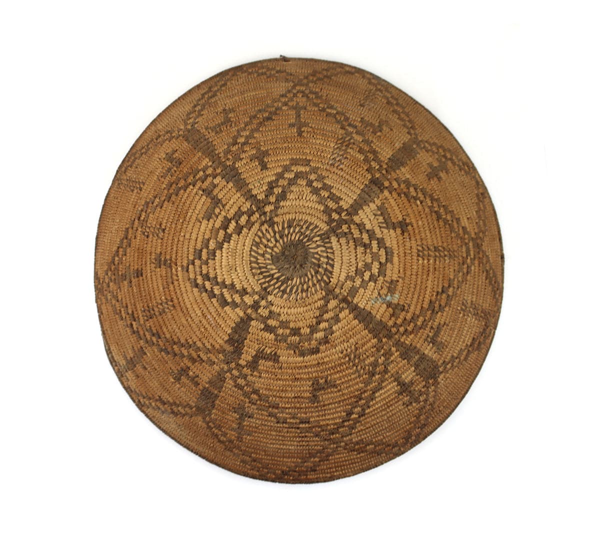Apache Basket with Geometic Design and Animal Pictorials c. 1890s, 3" x 11.75" (SK3229) 6