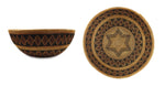 Yokuts Polychrome Basket with Geometric Design c. 1900s, 5" x 12.5" (SK3230-060)