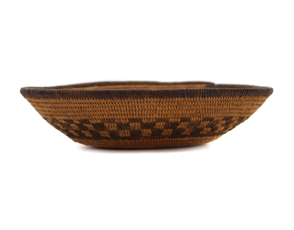 Chemehuevi Tray with Checkered Design c. 1900s, 1.75" x 8.5" (SK3290)2
