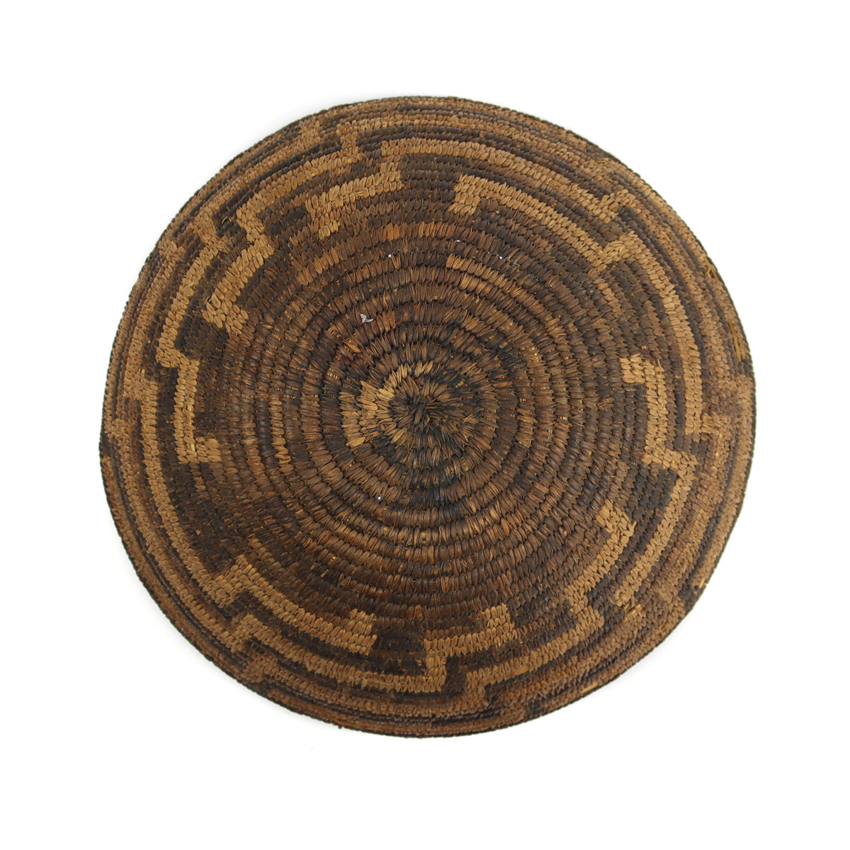 Tohono O'odham Basket with Geometric Design c. 1900s, 4.5" x 13.25" (SK3330) 4
