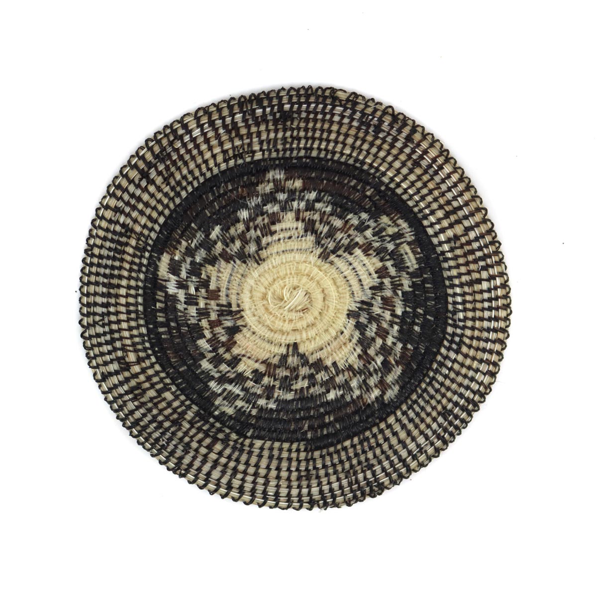 Tohono O'odham Contemporary Miniature Horsehair Basket with Star Design, 2.5" diameter (SK3342)1
