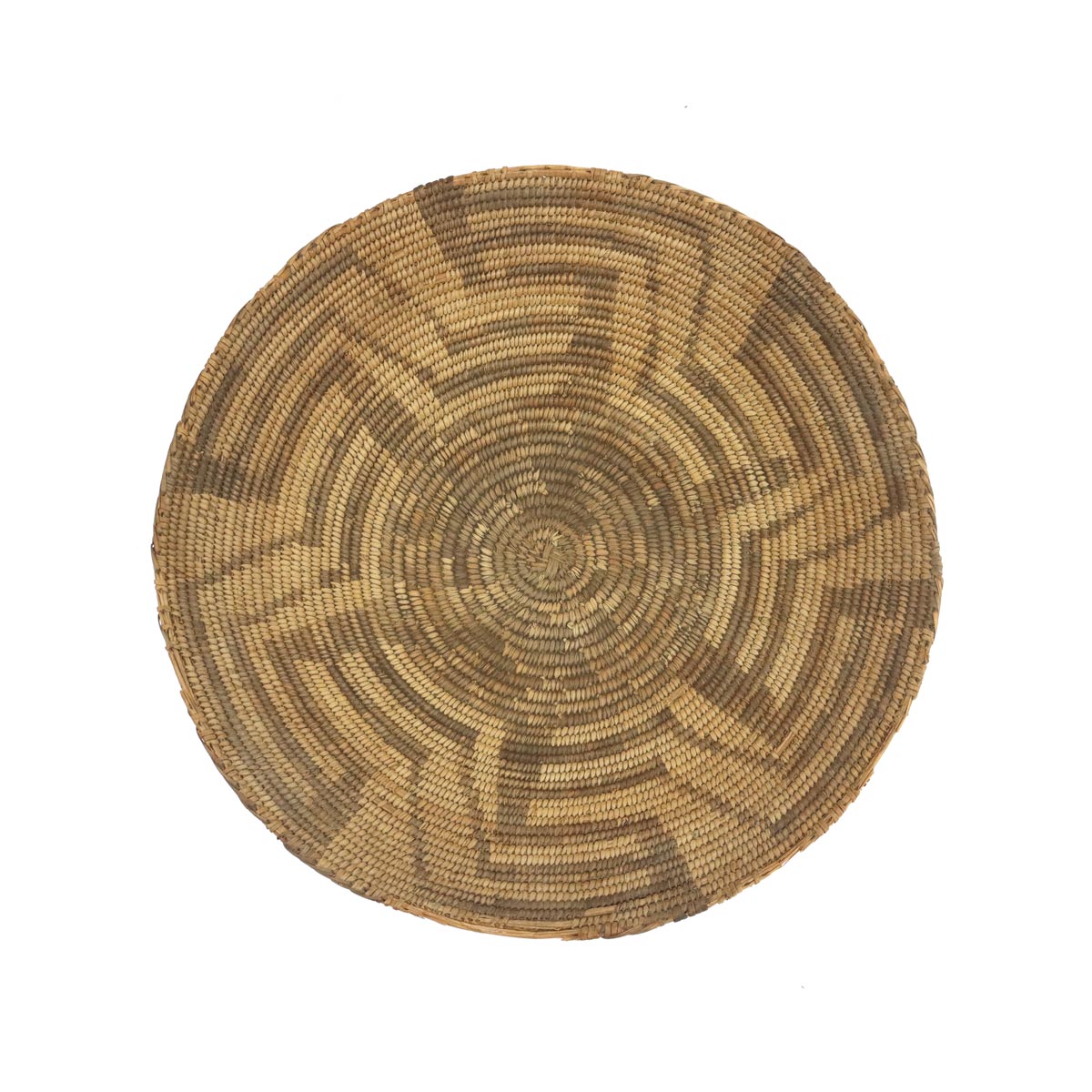 Pima Basket with Geometric Design c. 1890s, 3.25" x 14.5" (SK3344)
