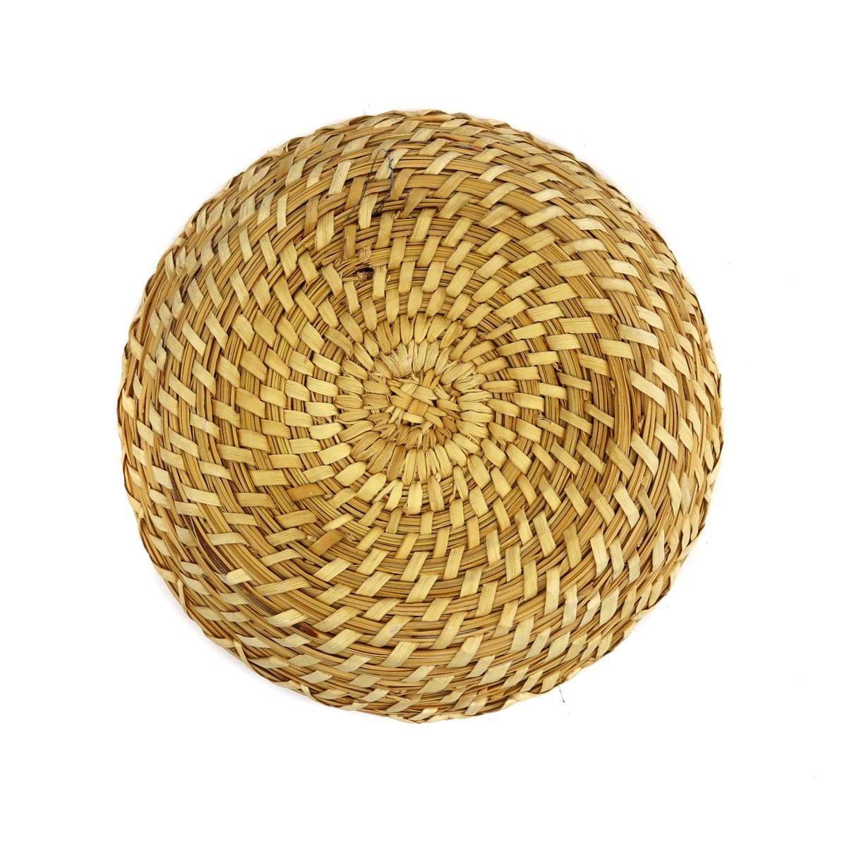 Tohono O'odham Gap Stitch Basket c. 1970-80s, 7.25" diameter (SK3353) 1