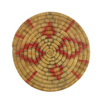 
Hopi Coiled Polychrome Plaque with Flower Design c. 1900-20s, 16.25" diameter (SK90404A-1122-017)