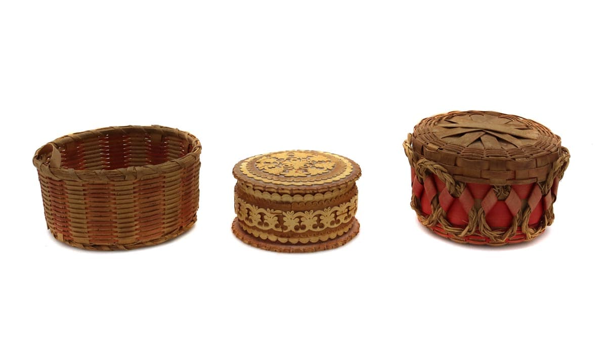 Group of 3 Passamaquoddy Baskets c. 1960-80s (SK91369B-0222-004) 3