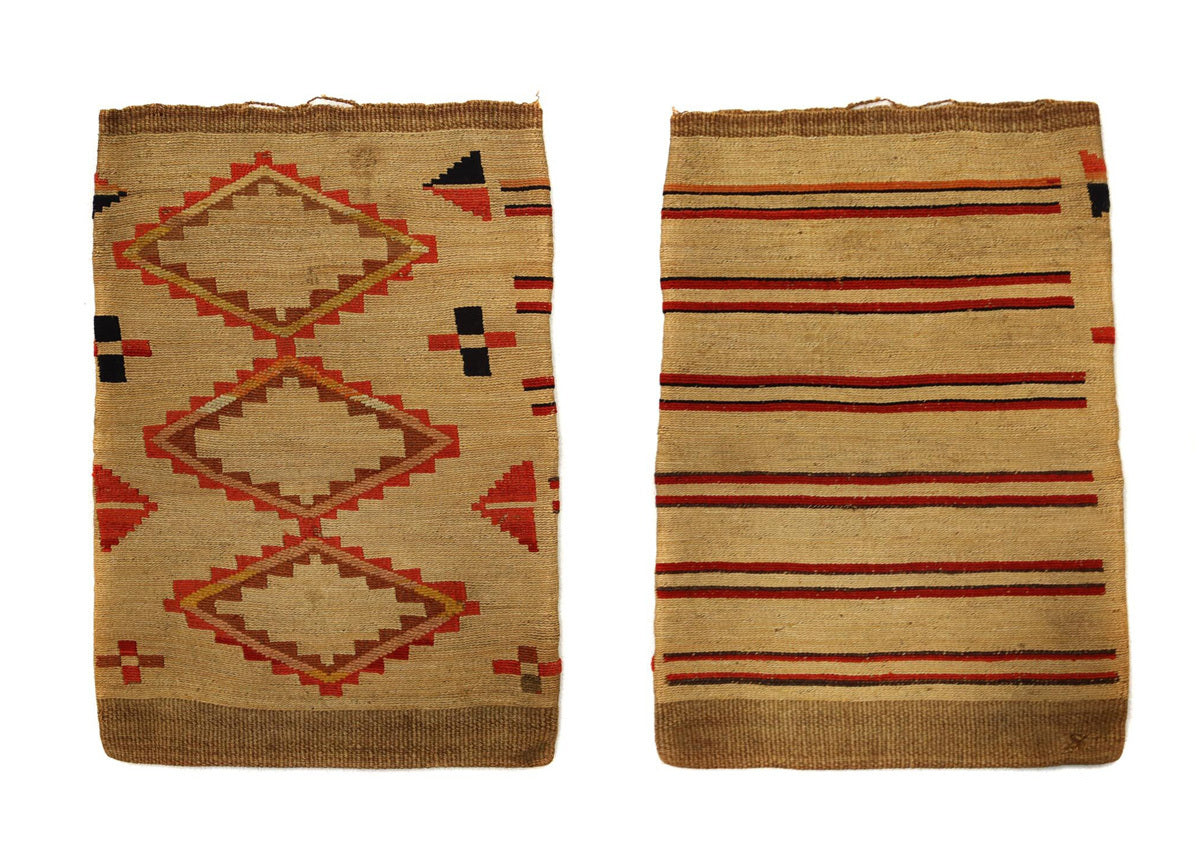 Nez Perce Double-Sided Corn Husk Bag c. 1900s, 19" x 13.25" (SK91963-0222-001)
