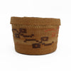 Tlingit Polychrome Lidded Rattle Top Basket c. 1900s, 2.5" x4" (SK92306-0822-001) 2