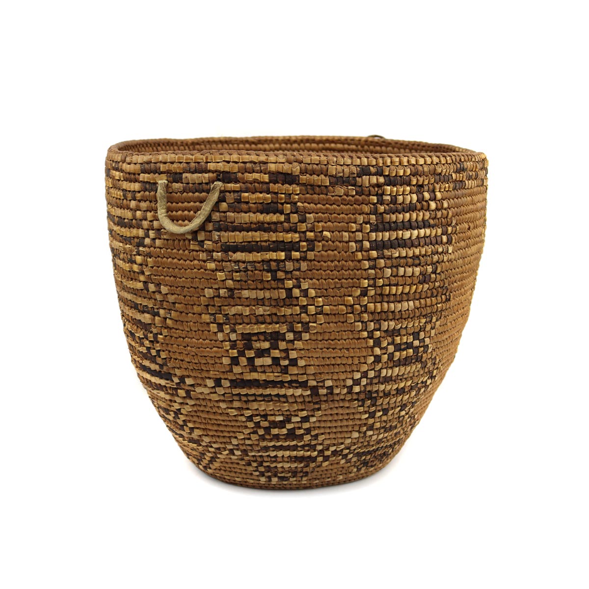 Salish Polychrome Burden Basket c. 1890s, 12" x 13.5" x 11.25" (SK92306-1222-001)2
