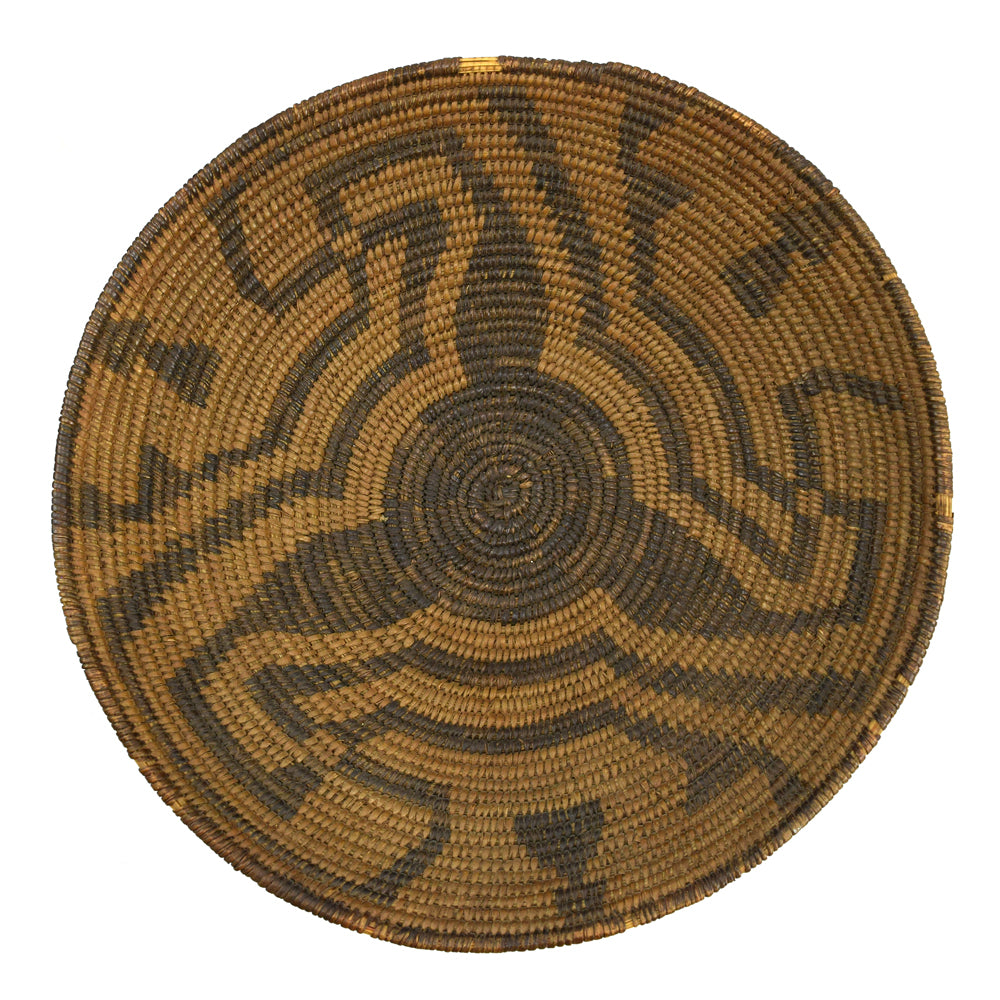 Pima Tray with Abstract Whirling Log Design c. 1890s, 3.25" x 12.75"
