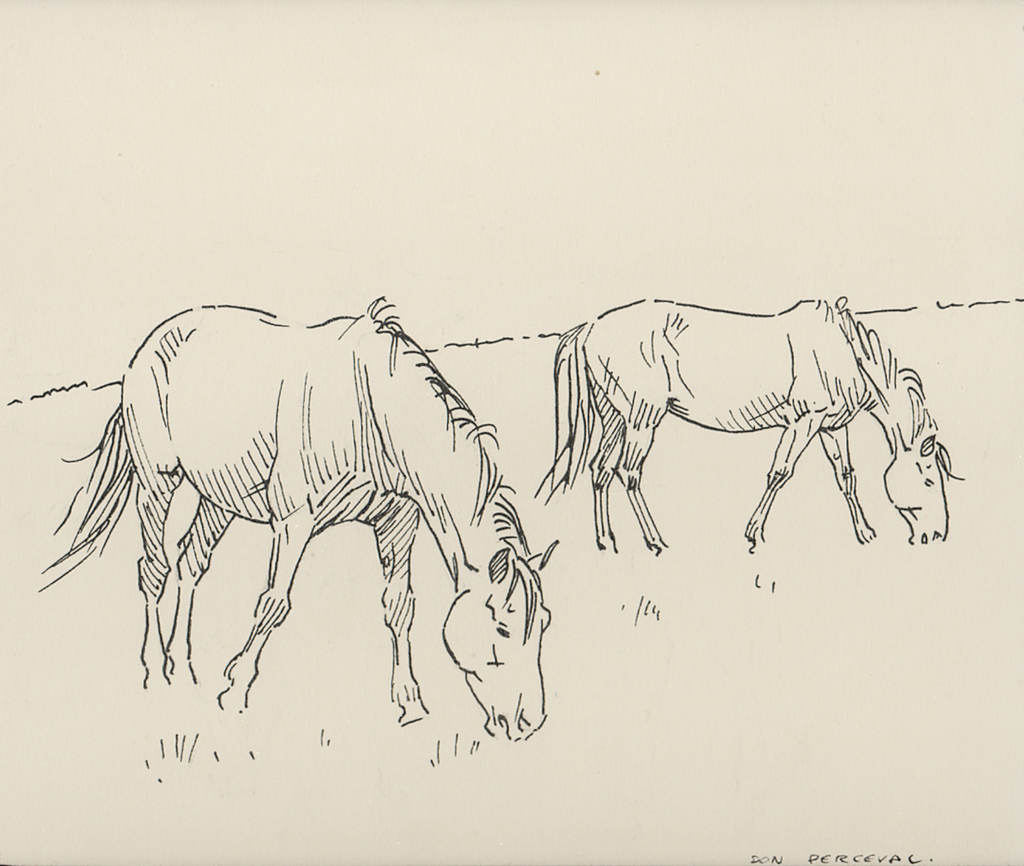 SOLD Don Perceval (1908-1979) - Two Horses