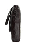 Custom Leather Handbag with c. 1900s Navajo Ganado Textile Inlay, 13" x 16" x 3.5" (T5904)1
