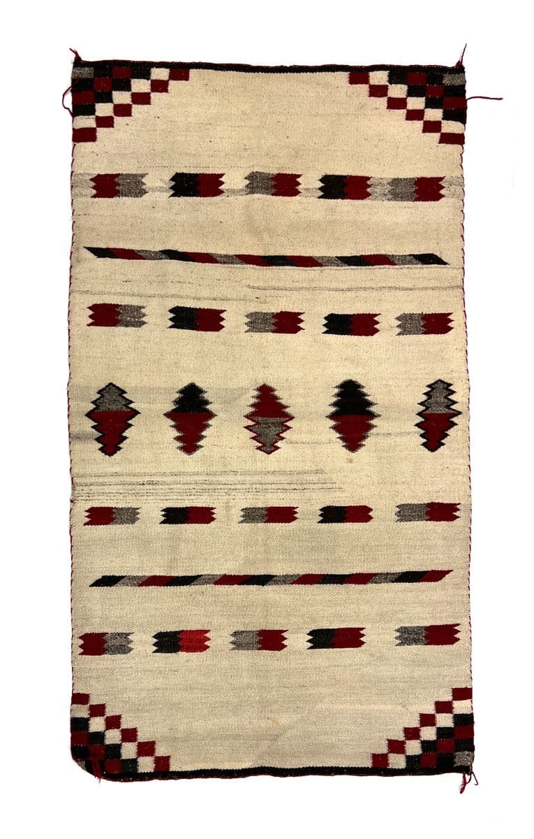 Navajo Double Saddle Blanket c. 1900-10s, 62" x 35" (T5963)