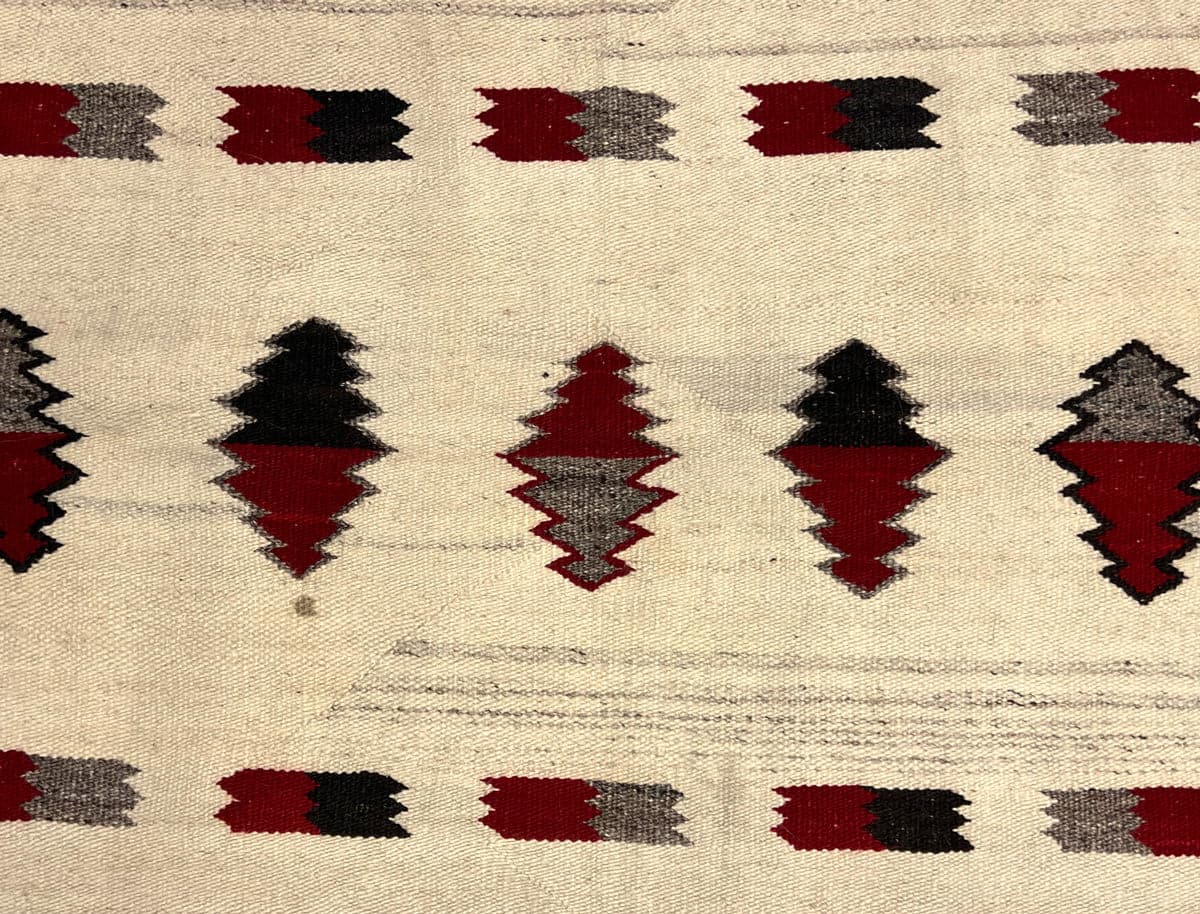 Navajo Double Saddle Blanket c. 1900-10s, 62" x 35" (T5963) 3