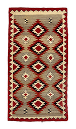 Navajo Red Mesa Rug c. 1920s, 74.5" x 39" (T6008)