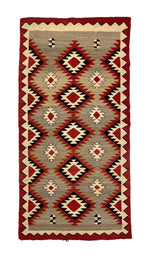 Navajo Red Mesa Rug c. 1920s, 74.5" x 39" (T6008) 3