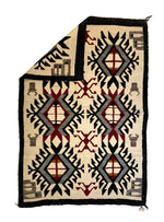 Navajo Rug with Bull Pictorial c. 1930s, with old Fred Harvey tag 68.5" x 47.5" (T6117) 1