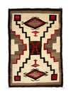 Navajo Crystal Storm Pattern Rug c. 1920s, 55.5" x 39" (T6139)