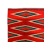 Navajo Late Classic Germantown Blanket with Raveled Bayeta c. 1870s, 73.75" x 54.25" (T6227) 1