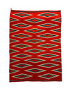 Navajo Late Classic Germantown Blanket with Raveled Bayeta c. 1870s, 73.75" x 54.25" (T6227) 4