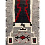 Navajo Crystal Storm Pattern Rug with Valero Stars and Waterbug Design c. 1930s, 91" x 48.5" (T6241) 4