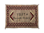 Navajo Ganado "YSLETA Rough-Rider" Pictorial Rug c. 1920s, 38" x 56" (T6265)