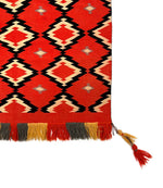 Navajo Germantown Single Saddle Blanket c. 1890s, 30" x 36" (T6382) 1