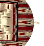 
Navajo Round Rug with Crystal Storm Pattern c. 1980-90s, 40.5" x 41" (T6439) 2