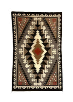 Navajo Two Grey Hills Rug c. 1950-60s, 76.25" x 49.5" (T90404A-1122-007)