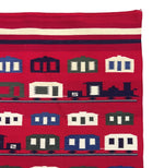 Navajo Contemporary Blanket with Train Pictorials, 66" x 38.25" (T90404A-1122-010) 1