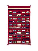 Navajo Contemporary Blanket with Train Pictorials, 66" x 38.25" (T90404A-1122-010) 3