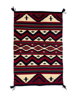 Navajo Contemporary Classic Child's Blanket with Cochineal, Indigo, and Vegetal Dyes, 48" x 31.5" (T90404A-1122-012)